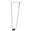 vidaXL Pernas de grampo para mesa de centro 4 peças, branco, 30 cm, aço maciço