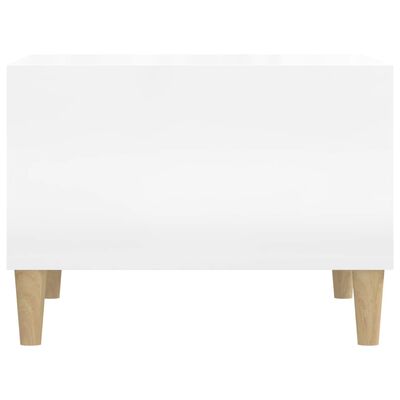 vidaXL Mesa de centro 60x50x36,5 cm derivados madeira branco brilhante