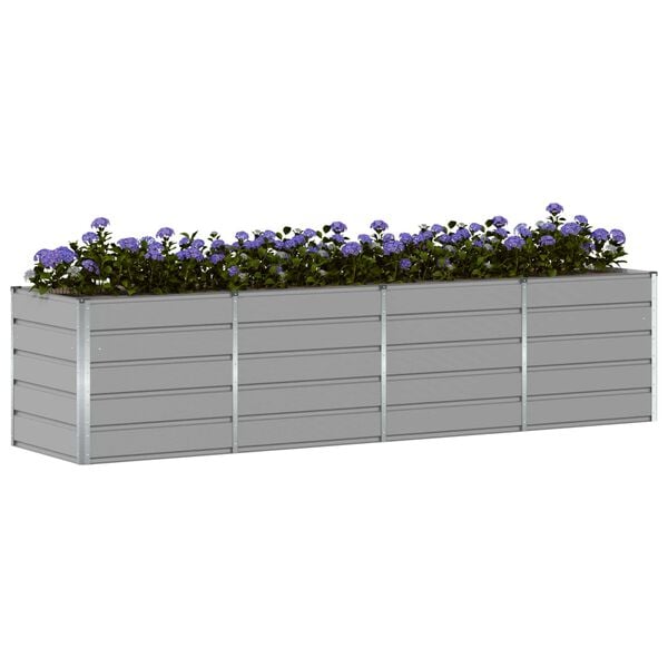 vidaXL Floreira Cinzento-claro 240 x 80 x 75 cm A&ccedil;o