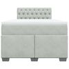 vidaXL Cama boxspring c/ colch&atilde;o 120x200 cm veludo cinzento-claro