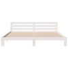 vidaXL Cama sem colch&atilde;o 200x200 cm madeira de pinho maci&ccedil;a branco