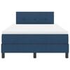 vidaXL Cama Box com colch&atilde;o com led Azul 120 x 190 cm tecido