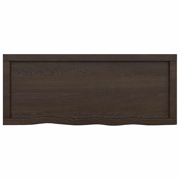 vidaXL Bancada p/ WC 100x40x(2-6)cm madeira tratada maci&ccedil;a castanho