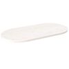 vidaXL Tampo de mesa oval 110x55x2,5 cm pinho maci&ccedil;o branco