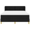 vidaXL Cama Box com colch&atilde;o com cabeceira Preto 160 x 200 cm tecido