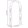 vidaXL Arco de Jardim Floral Verde 115 x 37 x 231 cm