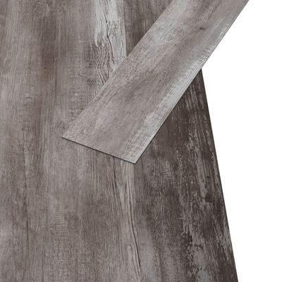 vidaXL Tábuas soalho PVC autoadesivo 5,21 m² 2mm madeira castanho mate