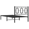 vidaXL Estrutura de cama com cabeceira 90x190 cm metal preto