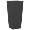 vidaXL Vaso/floreira de jardim 2 pcs 35x35x75 cm aço preto