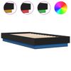 vidaXL Estrutura de cama com luzes LED 75x190 cm preto