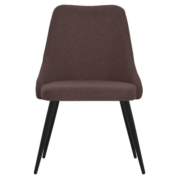 vidaXL Cadeiras de jantar 6 pcs tecido castanho-escuro