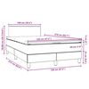 vidaXL Cama box spring c/ colch&atilde;o e LED 120x210 cm veludo cinzento-escuro