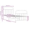 vidaXL Estrutura de cama com cabeceira e p&eacute;s 90x200 cm metal preto