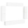 vidaXL Gabinete para TV 8 unid. Branco Brilhante