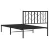 vidaXL Estrutura de cama com cabeceira 100x190 cm metal preto