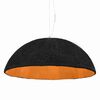 vidaXL Candeeiro suspenso preto e dourado &Oslash;70 cm E27