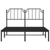 vidaXL Estrutura de cama com cabeceira 140x190 cm metal preto