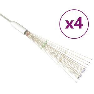 vidaXL Ilumina&ccedil;&atilde;o fogo de artif&iacute;cio ext. 4 pcs 560 LEDs 20 cm multicor