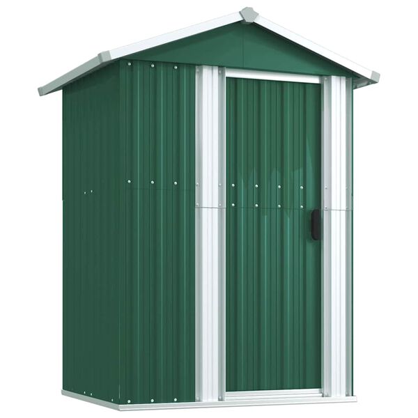 vidaXL Abrigo de jardim 126x97,5x177 cm aço galvanizado verde