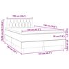 vidaXL Cama box spring c/ colch&atilde;o/LED 120x190cm tecido castanho-escuro