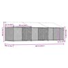 vidaXL Jaula para c&atilde;o com telhado/portas 6x2x2 m a&ccedil;o galvanizado cinza