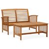 vidaXL 2 pcs conjunto lounge de jardim madeira de ac&aacute;cia maci&ccedil;a
