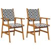 vidaXL Cadeiras de jardim 2 pcs madeira de ac&aacute;cia maci&ccedil;a