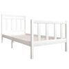 vidaXL Estrutura de cama 100x200 cm madeira maciça branco