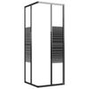 vidaXL Cabine de duche riscas ESG 80x80x180 cm preto