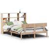 vidaXL Cama com estante sem colch&atilde;o 140x200 cm pinho maci&ccedil;o