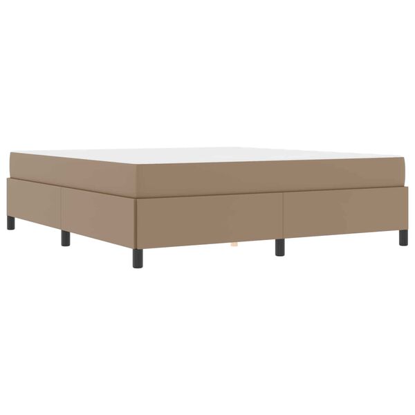 vidaXL Estrutura da Cama com colch&atilde;o Cappuccino 180 x 200 cm tecido