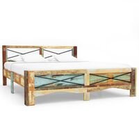 vidaXL Estrutura de cama madeira recuperada maciça 160x200 cm