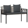 vidaXL Bancos de Exterior 2 -Seater 116 x 56 x 75 cm vime PE