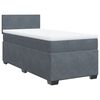 vidaXL Cama com molas/colch&atilde;o 80x200 cm veludo cinza-escuro
