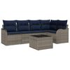 vidaXL Conjunto de Sof&aacute; de Jardim Cinzeto vime PE