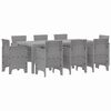 vidaXL Conjunto de Jantar para Jardim 9 unid. Cinzento-claro