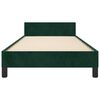 vidaXL Estrutura de cama sem colch&atilde;o 100x200 cm veludo verde-escuro