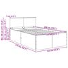 vidaXL Estrutura da Cama Cinza Sonoma 120 x 200 cm Madeira processada