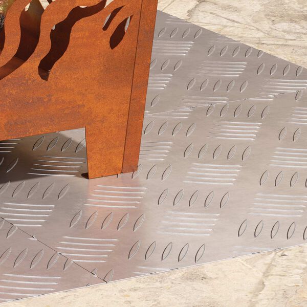 vidaXL Placas xadrez 4 pcs Prateado 50 x 40 cm Alum&iacute;nio