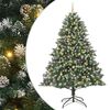 vidaXL &Aacute;rvore de Natal Artificial Verde 240 cm PVC, Pl&aacute;stico e A&ccedil;o