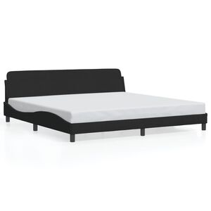 vidaXL Estrutura de cama Dover 200x200 cm veludo preto