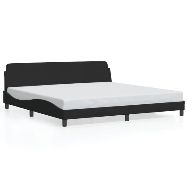 vidaXL Estrutura de cama Dover 200x200 cm veludo preto