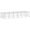 vidaXL Gaiola p/ animais de 28 pain&eacute;is c/ porta 210x70x35 cm a&ccedil;o preto