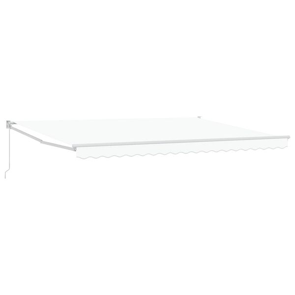 vidaXL Toldo Retr&aacute;til Manual Branco 4 x 2 m