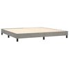 vidaXL Cama box spring c/ colch&atilde;o/LED 200x200 cm veludo cinzento-claro