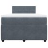 vidaXL Cama boxspring com colch&atilde;o 120x190 cm veludo cinzento-escuro