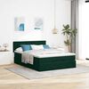 vidaXL Estrutura de cama otomana com colch&atilde;o 140x190cm verde escuro