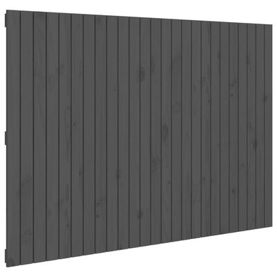 vidaXL Cabeceira de parede 159,5x3x110cm madeira de pinho maciça cinza
