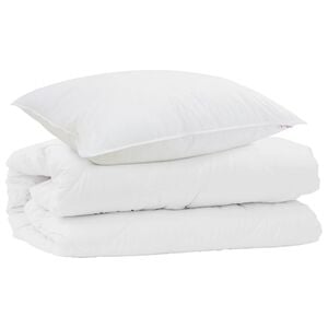 vidaXL Conjunto de Edredom com travesseiro 2 pcs Branco Microfibra
