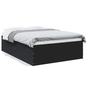 vidaXL Estrutura de cama 140x190 cm derivados de madeira preto